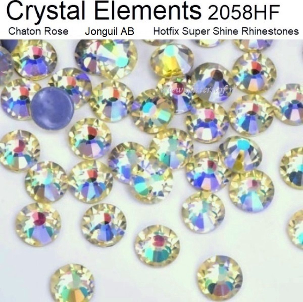 Strass steentjes | Jonquil-AB | SS10 (2,70-2,90mm) 1440st (10 Gross) | Crystal Elements Super kwaliteit | Rhinestones Hotfix Flatback | Super Glitter steentjes